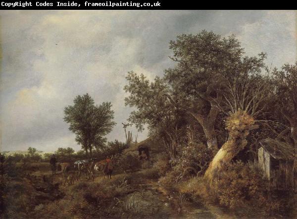 Jacob van Ruisdael Landscape with a cottage and trees